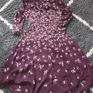 Karl Lagerfeld Deep Plum Floral Dress SIZE 8